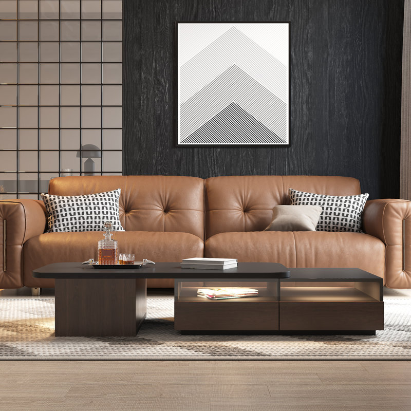 ヴィオテラス Ivy Bronx Derozil 69'' Extendable Coffee Table with Storage Drawes